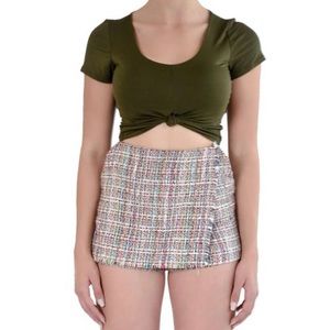 Olive green crop top